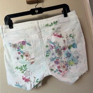 Neiman Marcus Sold Design Lab Floral Denim Shorts Size 29